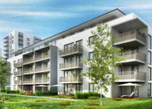 Modern residential buildings in the city