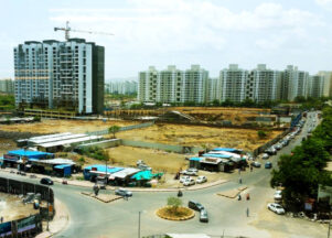 Newly constructed and under construction buildings in Urban area at EON Kharadi in Pune, Maharashtra, India.